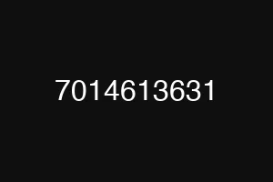 7014613631